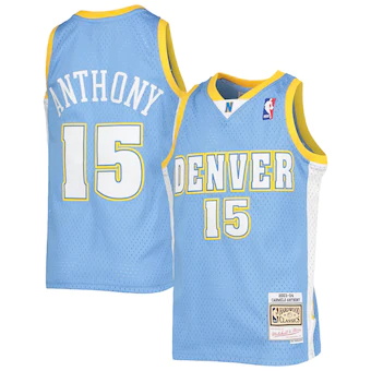 youth mitchell and ness carmelo anthony powder blue denver-474